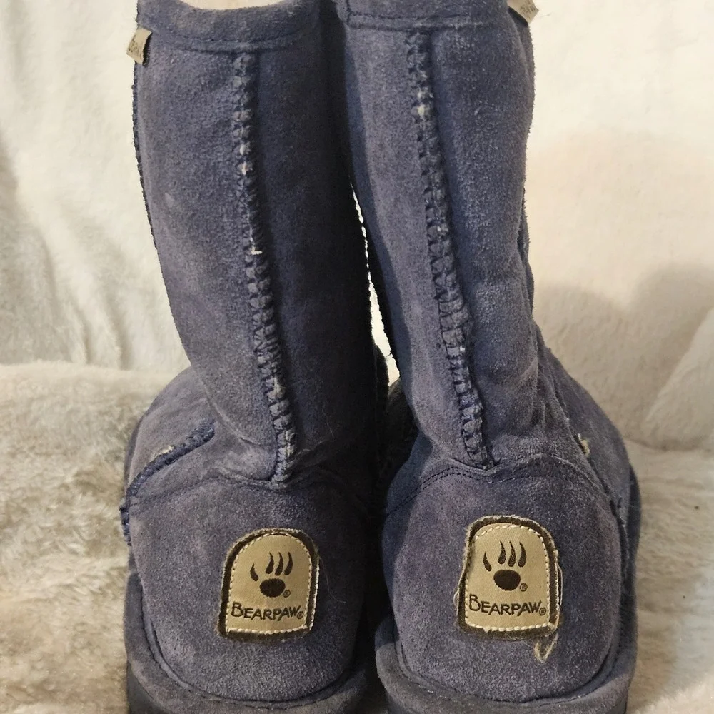 Bearpaw Suede Boots Women's Winter Warm Comfort Casual Gray‎ Size 7